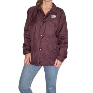 VANS Windbreaker Torrey Coach Rain Jacket Water Resistant Size M Unisex Maroon